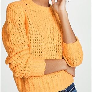 BNWT rag & bone gold open knit merino wool sweater